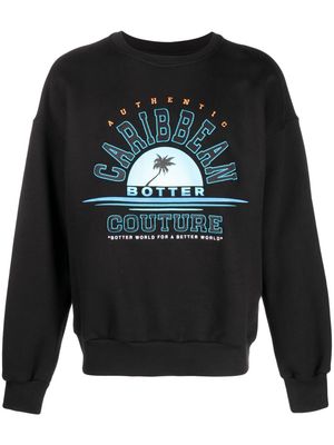 Botter graphic-print organic-cotton sweatshirt - Black
