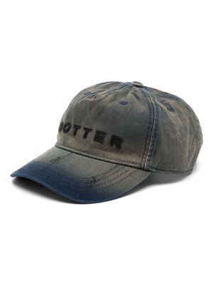 Botter logo-patch distressed baseball cap - Blue