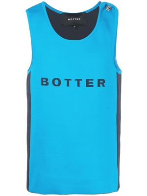Botter logo-print detail tank top - Blue