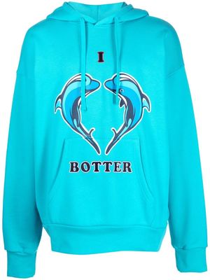 Botter logo print hoodie - Blue