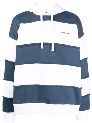 Botter logo-print striped hoodie - White
