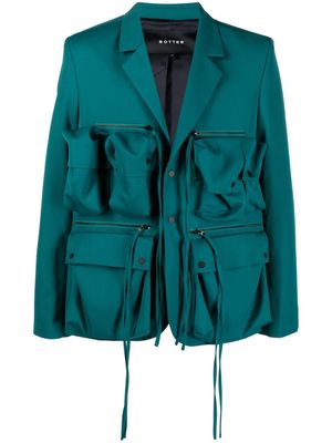 Botter notched-lapels multi-pocket jacket - Green