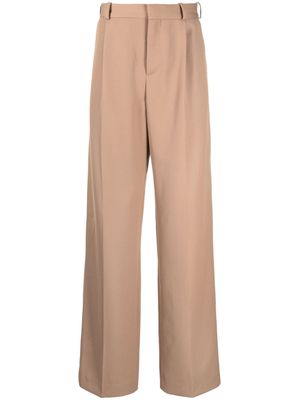 Botter pressed-crease wide-leg trousers - Brown
