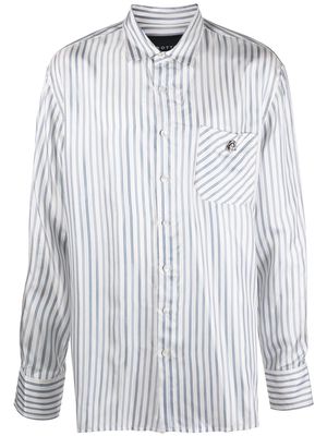 Botter striped patch-pocket shirt - White