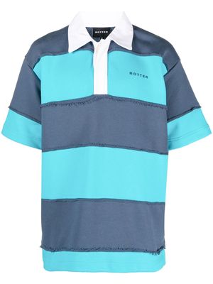 Botter striped short-sleeve polo shirt - Blue