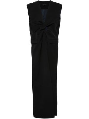 Botter twist-detailed virgin wool maxi dress - Black