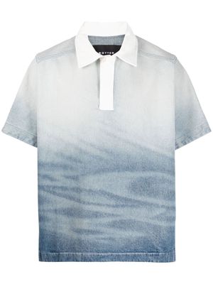 Botter washed-denim polo shirt - Blue