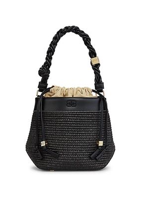 Bou Woven Drawstring Bucket Bag