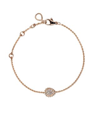 Boucheron 18kt rose gold Serpent Bohème diamond XS motif bracelet - Pink