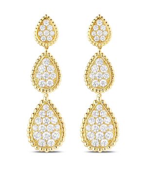 Boucheron 18kt yellow gold Serpent Bohème diamond drop earrings