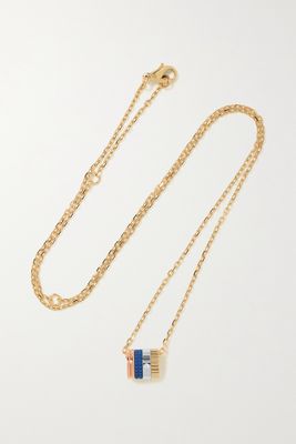 Boucheron - Quatre Blue Edition 18-karat Yellow, White And Rose Gold, Ceramic And Diamond Necklace - one size