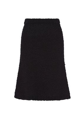 Bouclé Mohair Knit Skirt