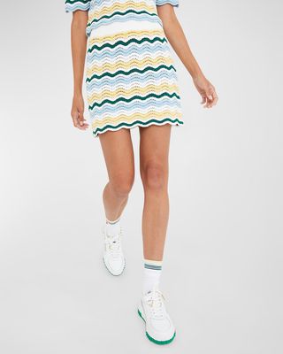 Boucle Wave Mini Skirt