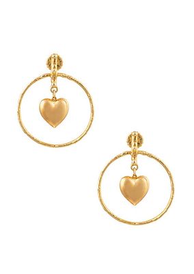Boucles D'oreille Loved 22K Gold-Plated Hoop Earrings