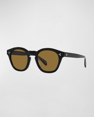 Boudreau L.A. Round Acetate & Plastic Sunglasses
