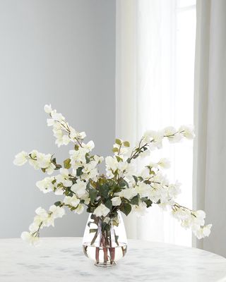 Bougainvillea 29" Faux Floral Arrangement in Glass Vase