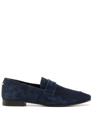 Bougeotte almond-toe suede penny loafers - Blue