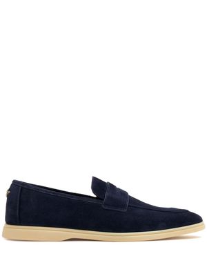 Bougeotte bee-appliqué suede loafers - Blue