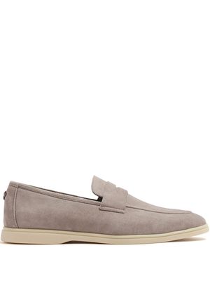 Bougeotte bee-appliqué suede loafers - Grey