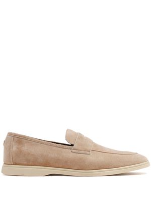 Bougeotte bee-appliqué suede loafers - Neutrals