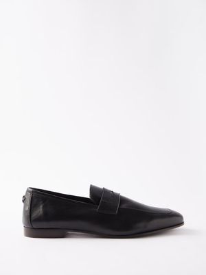 Bougeotte - Flâneur Shearling-lined Leather Loafers - Mens - Black