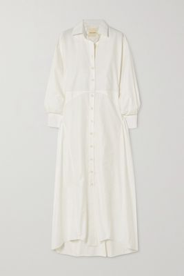 Bouguessa - Sara Cotton-poplin Maxi Shirt Dress - White