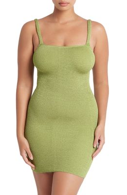 BOUND by Bond-Eye Drew Cover-Up Body-Con Dress in Citron Shimmer