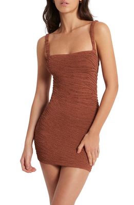BOUND by Bond-Eye Drew Square Neck Cover-Up Dress in Terracotta Tiger