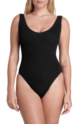 BOUND by Bond-Eye The Mara Ribbed One-Piece Swimsuit in Black