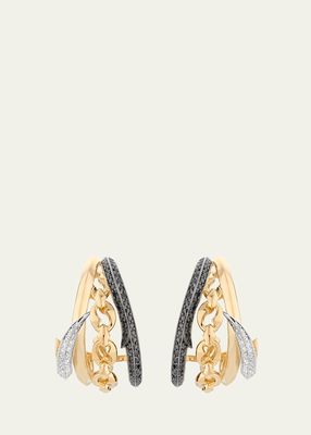 Bound Together 18K Gold Ear Cuff Earrings with Diamonds