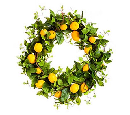Bountiful Lemon Wreath, 24" by Evergreen