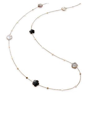 Bouquet Lunaire 18K Rose Gold & Multi-Gemstone Station Necklace