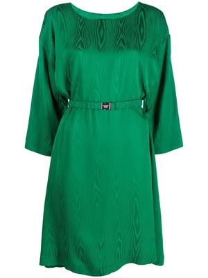 Boutique Moschino belted-waist long-sleeve dress - Green