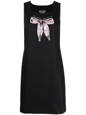 Boutique Moschino bow-detail sleeveless midi dress - Black