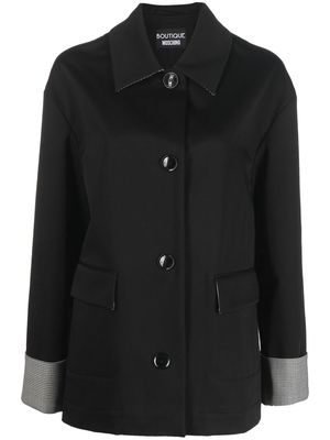 Boutique Moschino button-down shirt jacket - Black