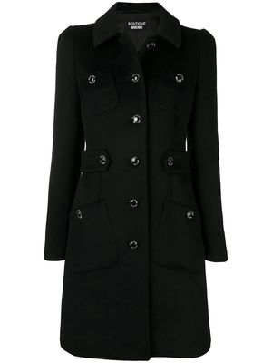 Boutique Moschino classic single-breasted coat - Black
