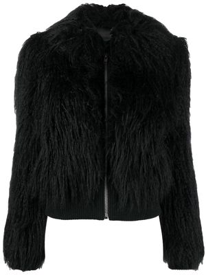 Boutique Moschino faux fur bomber jacket - Black