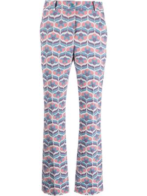 Boutique Moschino floral jacquard trousers - Purple