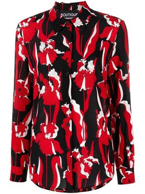 Boutique Moschino floral pattern button-up shirt - Red