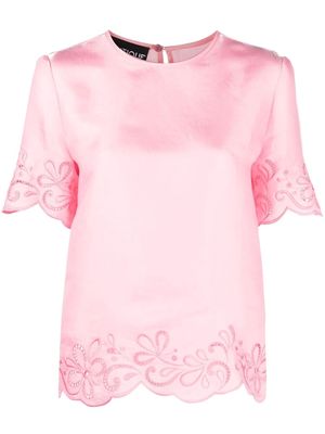 Boutique Moschino lace-detail top - Pink