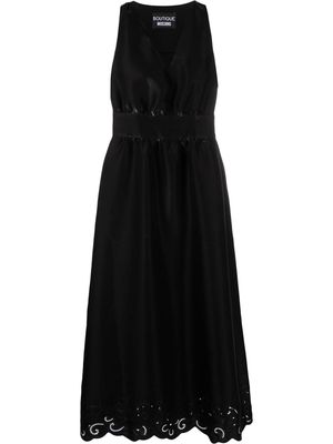 Boutique Moschino lace-trimmed midi dress - Black