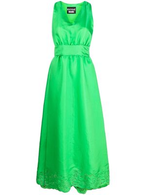 Boutique Moschino lace-trimmed midi dress - Green