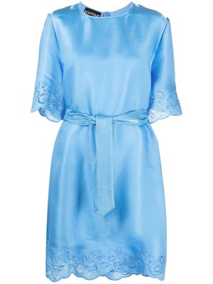 Boutique Moschino lace-trimmed shift dress - Blue