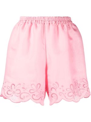 Boutique Moschino lace-trimmed shorts - Pink
