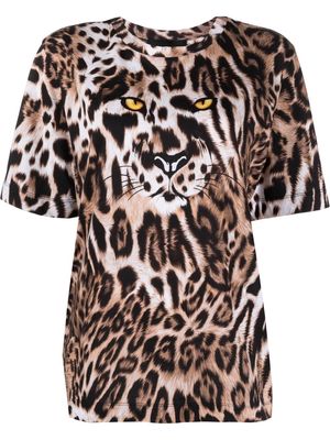 Boutique Moschino leopard-print T-shirt - Neutrals