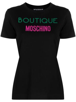 Boutique Moschino logo-print short-sleeve T-shirt - Black