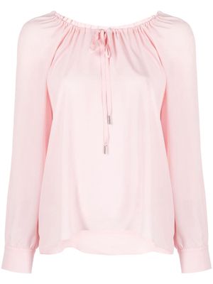 Boutique Moschino long-sleeve drawstring blouse - Pink