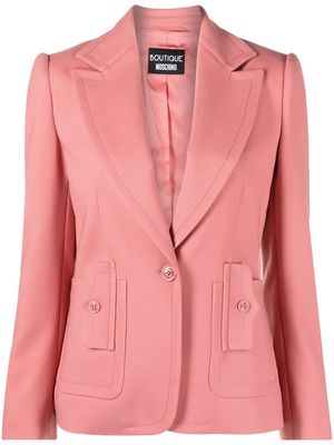 Boutique Moschino peak-lapel single-breasted blazer - Pink