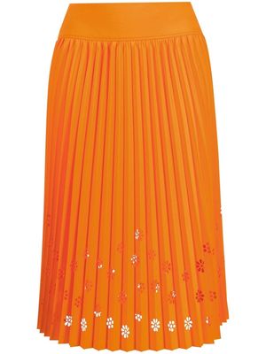 Boutique Moschino perforated midi skirt - Orange