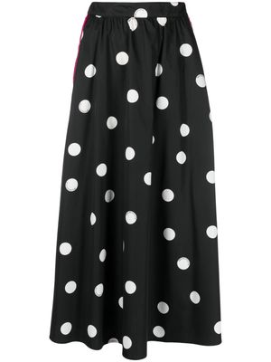Boutique Moschino polka-dot A-line skirt - Black